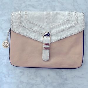 DKNY leather clutch purse bag laptop